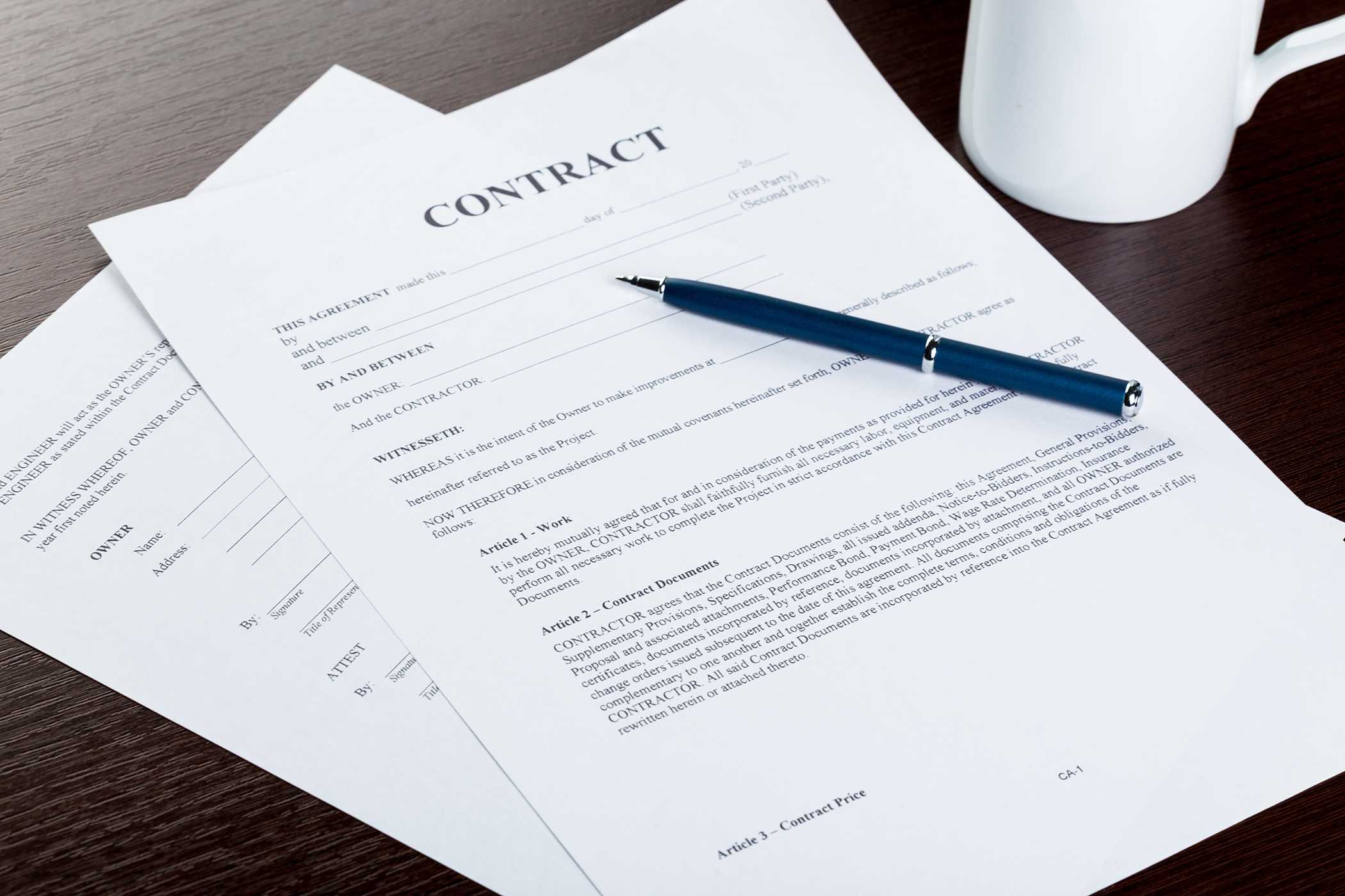 Area di attività 'Contrattualistica'